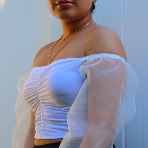 White lace PLT top - Picture 3 of 5